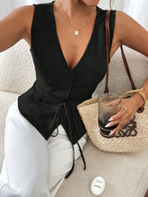 Frenchy Women Vacation Casual Sleeveless Solid Color Shirt